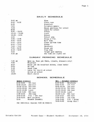 1991_Escuela_Caribe_Student_Handbook