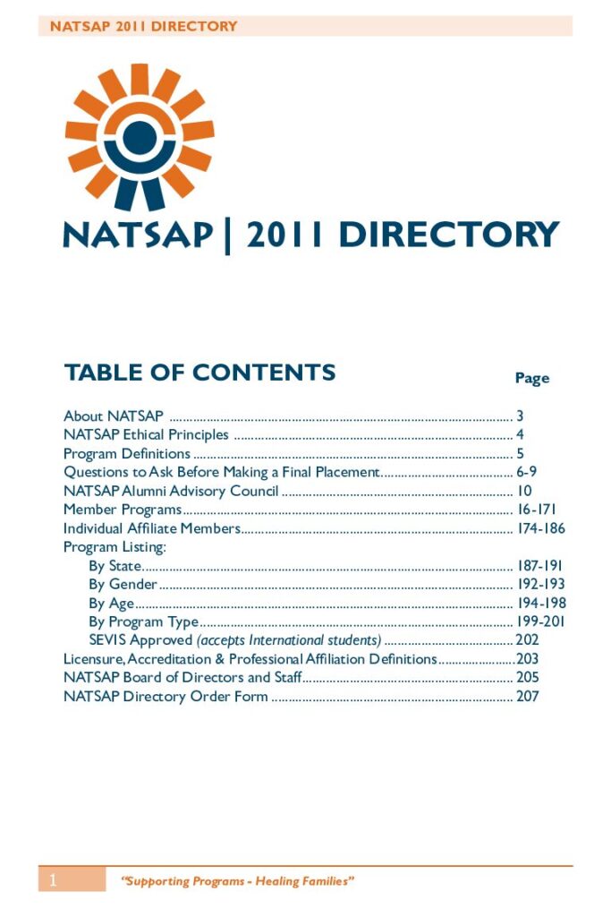 NATSAP Directory 2011