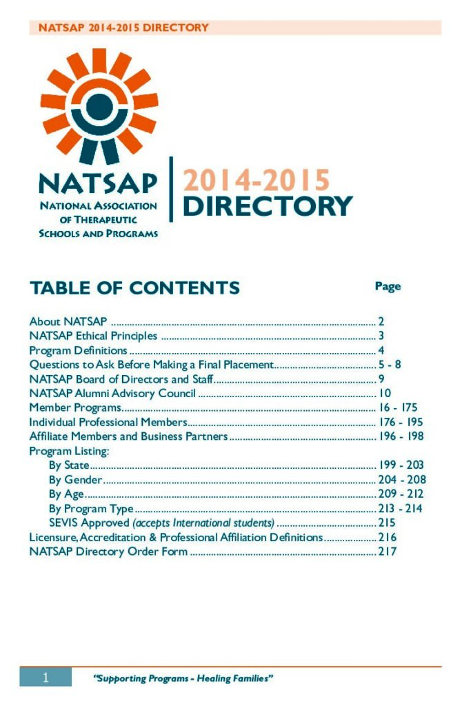 NATSAP Directory 2014-2015
