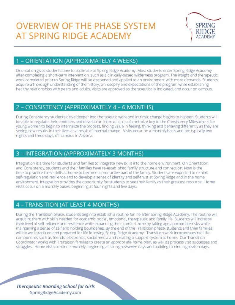 Spring Ridge Academy Phase Overview