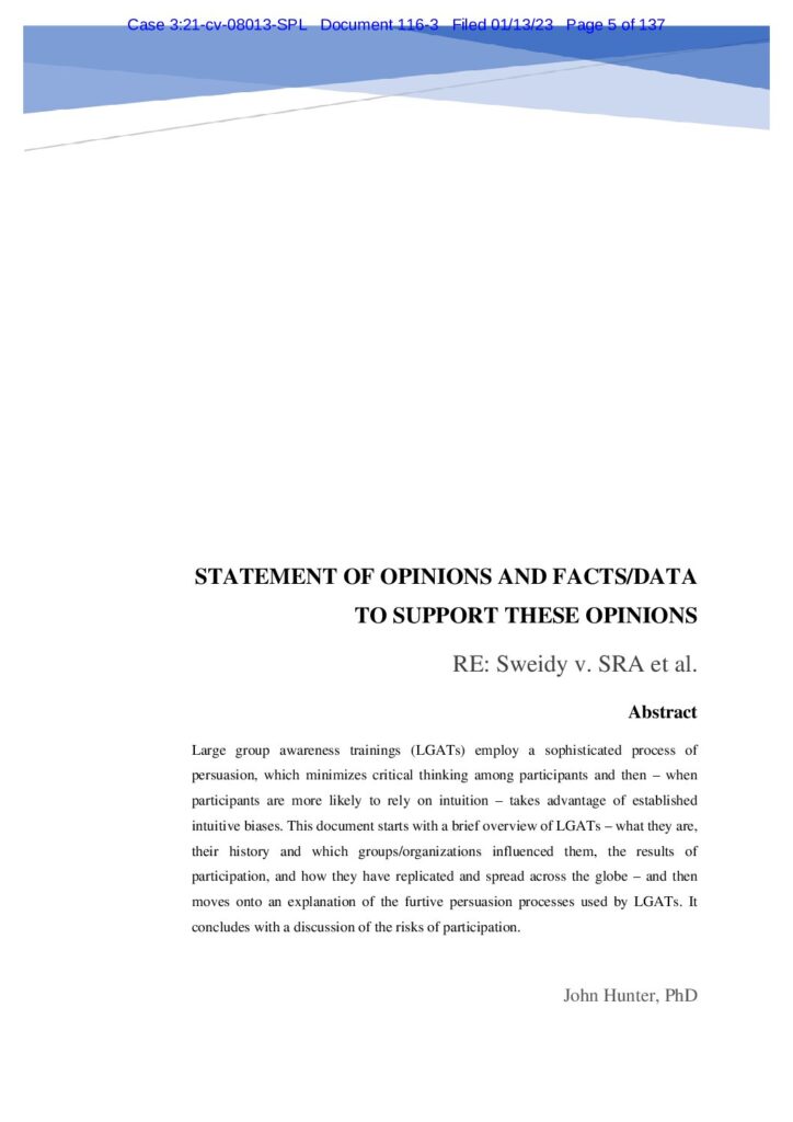 John Hunter Expert Witness Statement Lgats