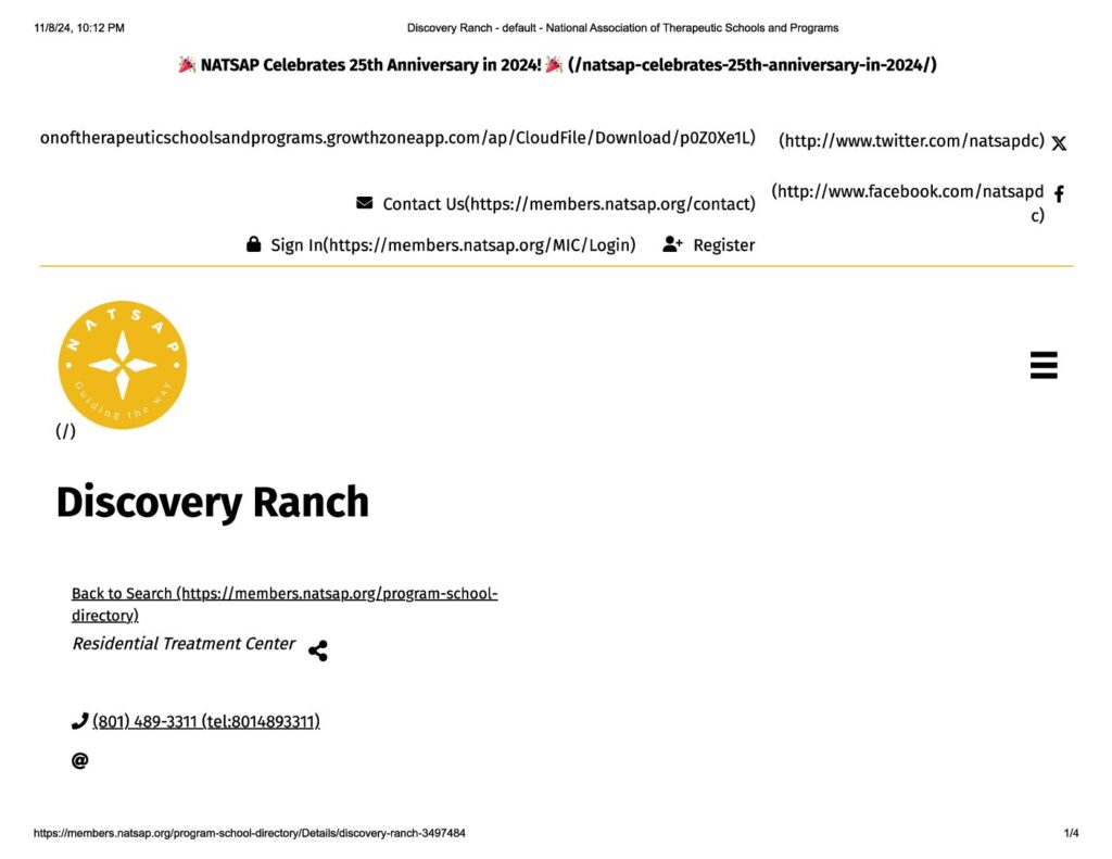 Discovery Ranch Natsap 2024