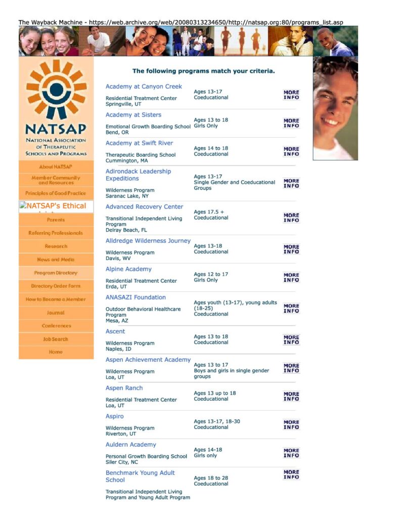 NATSAP Member List 2008
