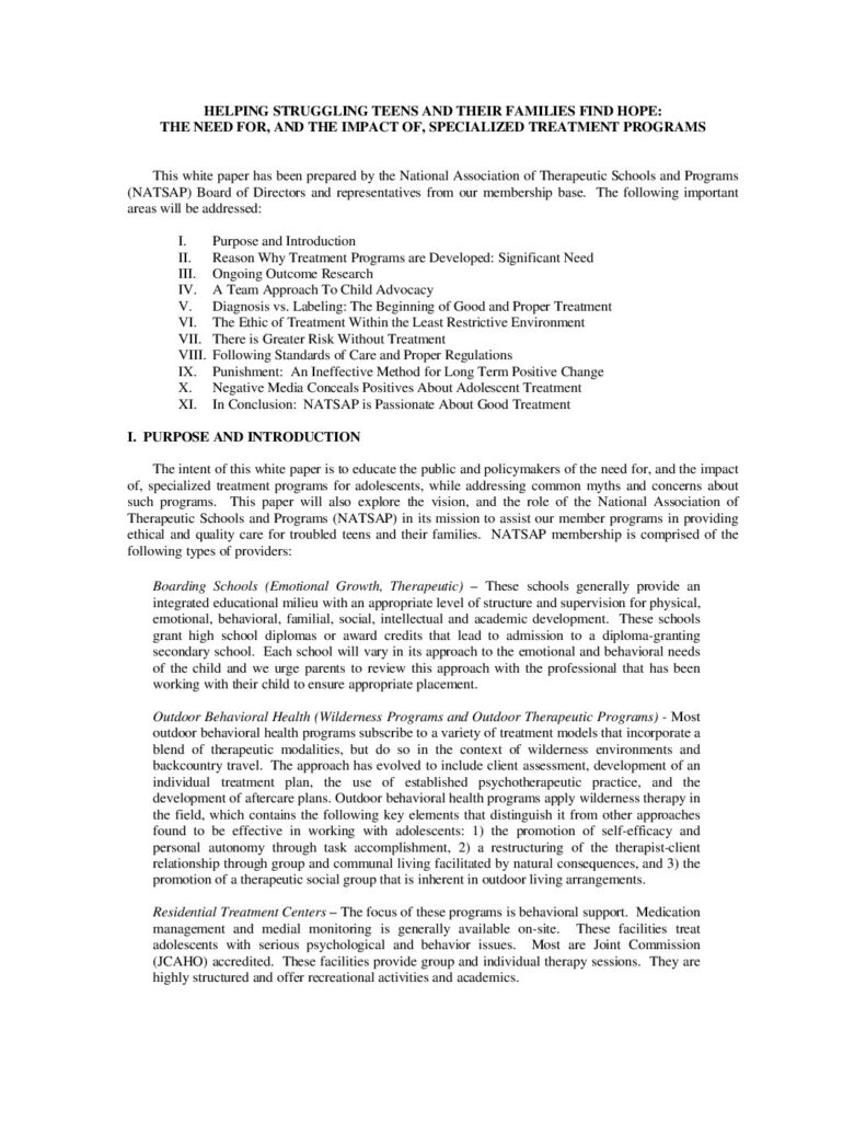 NATSAP White Paper 06/09/2017