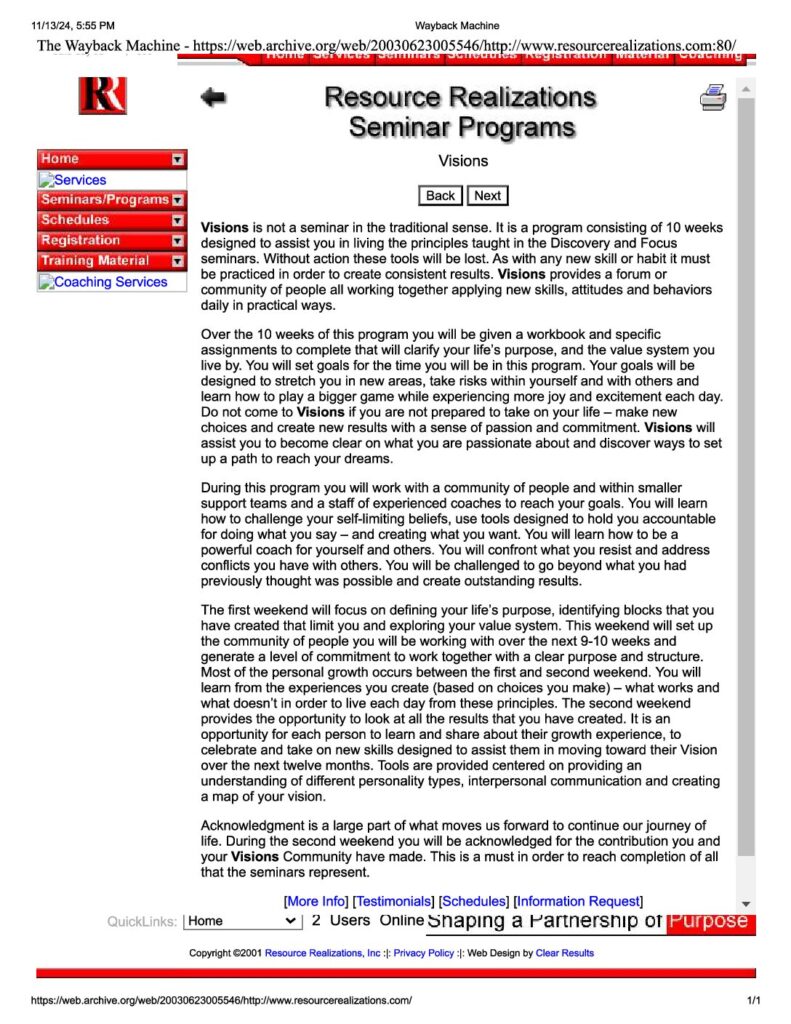 Rr Website Visions