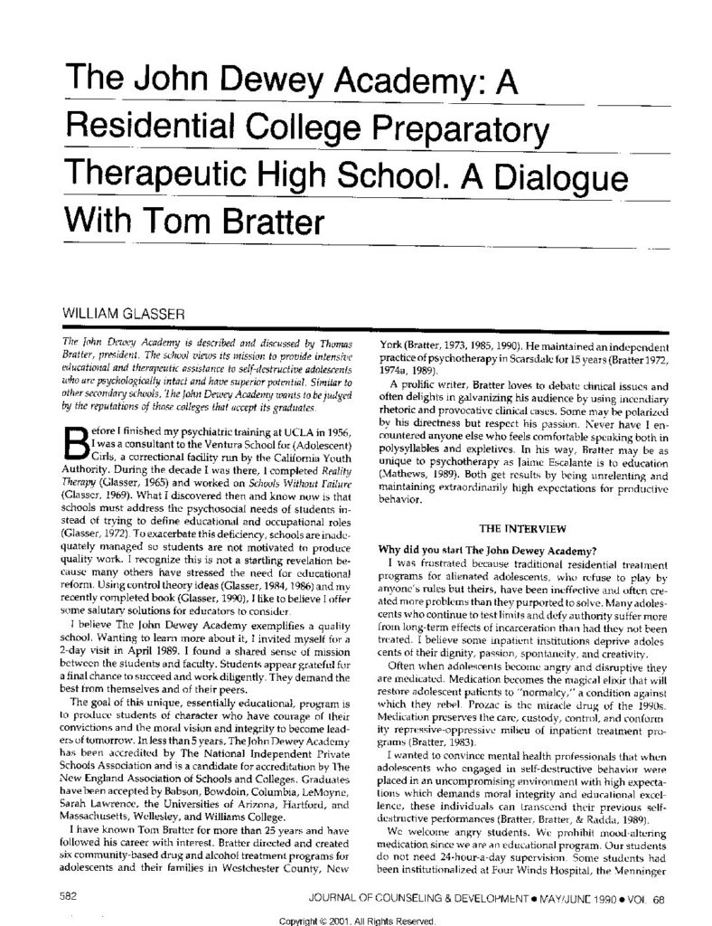 Tom Bratter Interview 1990