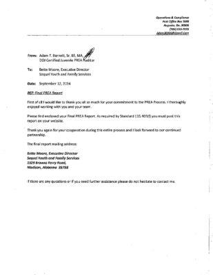 Final PREA Report 2014