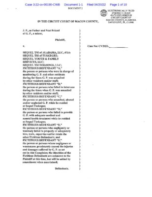 JP And GP Vs Sequel TSI Complaint 2022