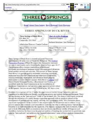 Duck River Website 1999