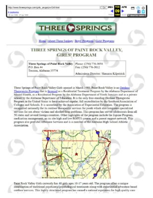 Paint Rock Valley Girls Website