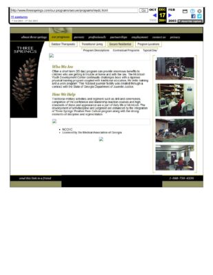 Mcintosh Youth Development Center 2001