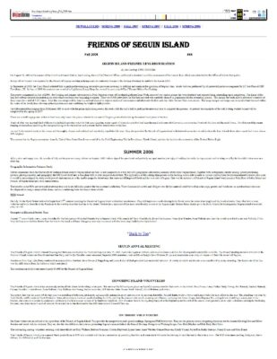 Friends Of Seguin Island Fall 2006