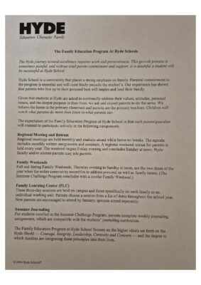 Hyde Family Education Program 2004
