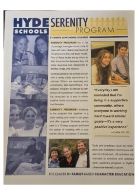 Hyde Serenity Program Flyer 2005