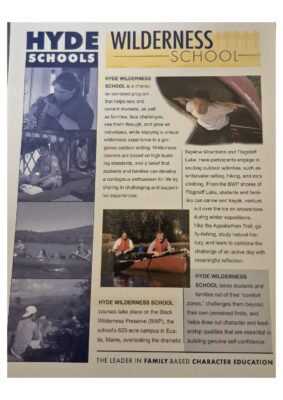 Hyde Wilderness School Flyer 2005