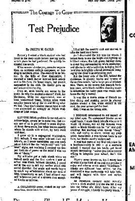Courage To Grow Test Prejudice 1974