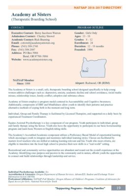 Academy At Sisters 2016-2017 NATSAP Profile