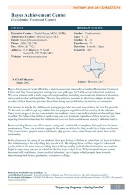 Bayes Achievement Center 2016-2017 NATSAP Profile
