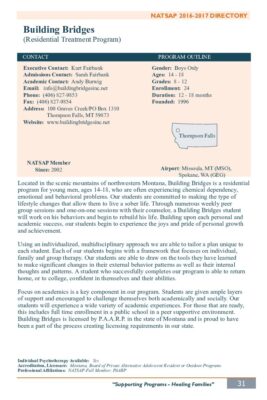 Building Bridges 2016-2017 NATSAP Profile