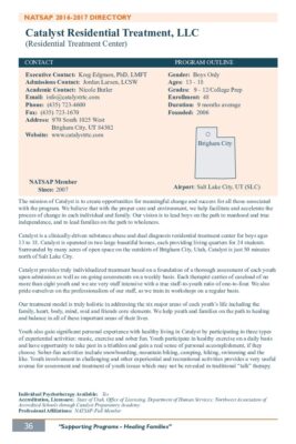 Catalyst Residential Treatment LLC 2016-2017 NATSAP Profile