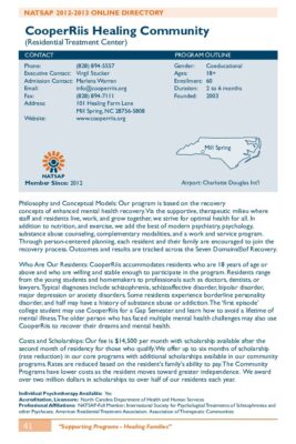 Cooperriis Healing Community 2012-2013 NATSAP Profile