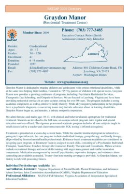 Graydon Manor 2009 NATSAP Profile
