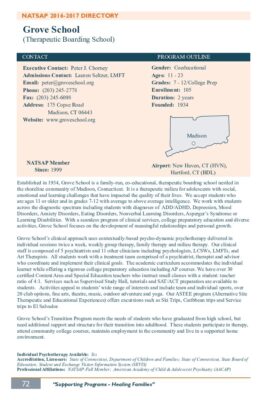 Grove School 2016-2017 NATSAP Profile