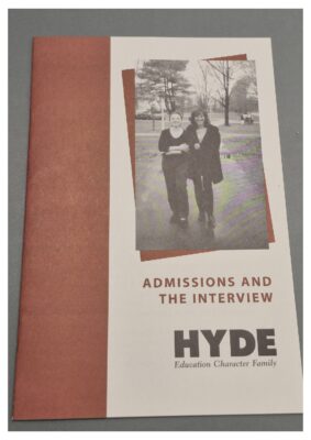 Hyde Admissions And Interview Booklet 2000
