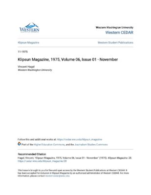 Klipsun Magazine 1975 Volume 06 Issue 01 - November