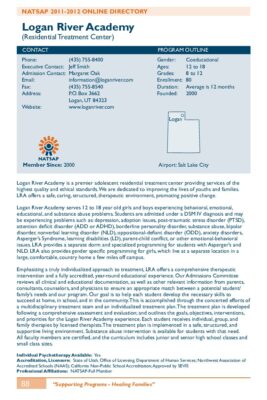 Logan River Academy 2011-2012 NATSAP Profile