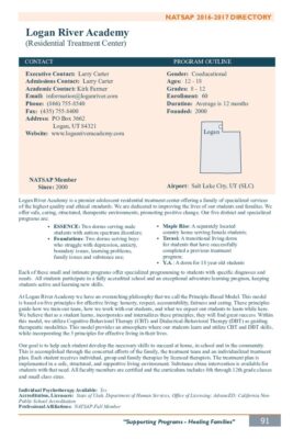 Logan River Academy 2016-2017 NATSAP Profile