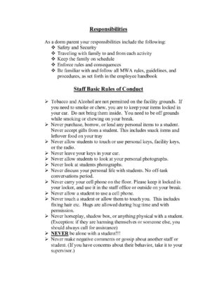 Midwest Academy Dorm Parent Manual