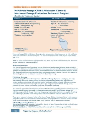 Northwest Passage Child Adolescent Center 2015-2016 NATSAP Profile
