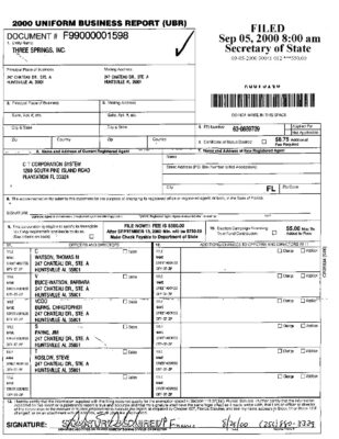 TSI Filing 2000