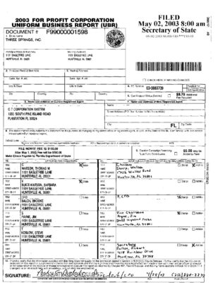 TSI Filing 2003