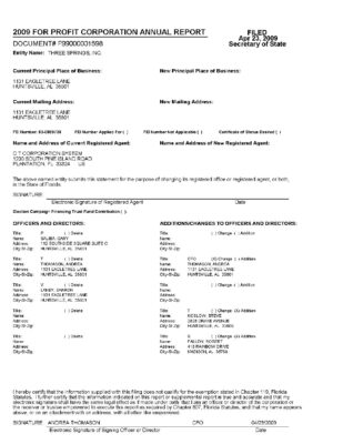 TSI Filing 2009