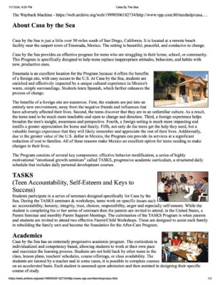 Casa By The Sea Website 1999