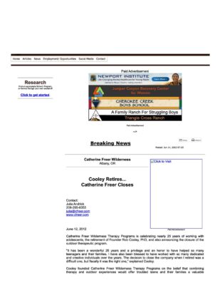 Catherine Freer Closure