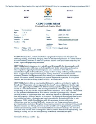 Cedu Middle School Natsap 2003
