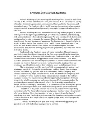 Midwest Academy Parent Guide