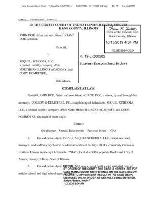 430792702-Complaint-10-17-19-Jane-Doe-V-Sequel-Schools-Northern-Il-Academy
