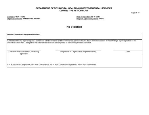 4531-14-012_Insp-20260519-Scheduled-Inspection