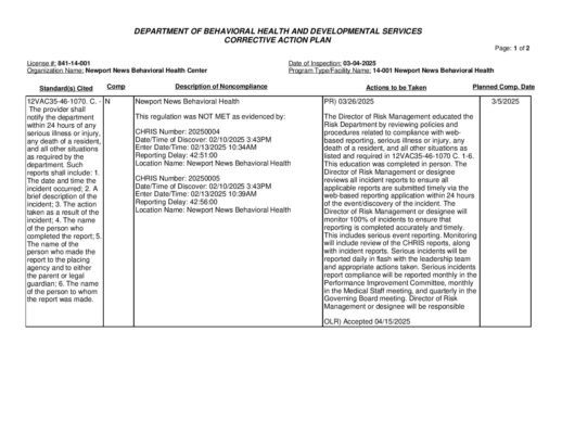 841-14-001_Insp-20250304-Death-Or-Serious-Incident-Inspection