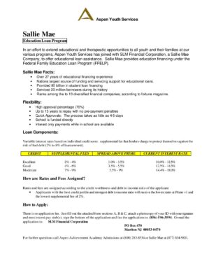 Aspen Achievement Academy Sallie Mae