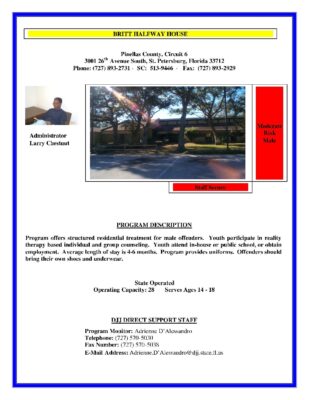 Britt Halfway House — Program Profile (2007)