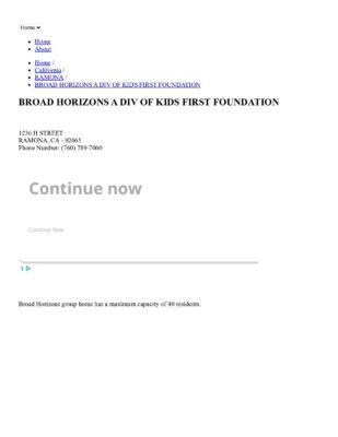 Broad Horizons, A Division Of Kids First Foundation - Group Homes Online Listing