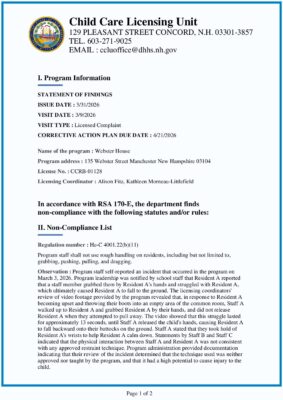 Webster House — Statement Of Findings (March 2026)