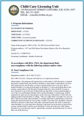 MPA At Pike: The Hall Farm And Blake House — Statement Of Findings (January 2025)
