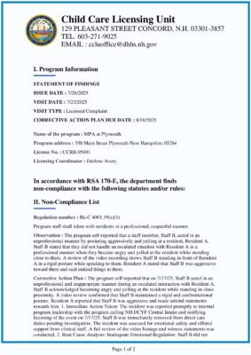 MPA At Plymouth — Statement Of Findings (July 2025)