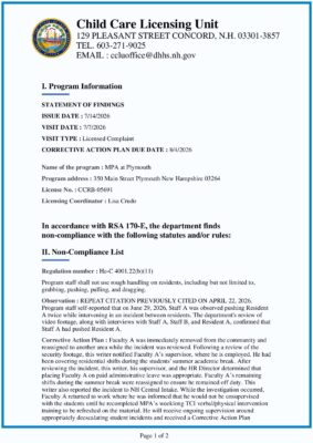 MPA At Plymouth — Statement Of Findings (July 2026)